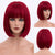 Multi-color Short Ombre Bob Hair Wigs with Bangs