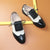 Multi-color Vegan Leather Lace-Up Wingtip Oxford Shoes