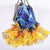 Multi-function Extravagant Pure Silk Vibrant Floral Long Scarves