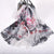 Multi-function Extravagant Pure Silk Vibrant Floral Long Scarves