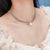 Multi-layer Pearl Charm with Bedazzled Clavicle Chain Choker Necklaces