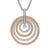 Multi-layered Rhinestone Round Hoop Pendant Statement Necklace