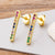 Multi-style Cute Rainbow Zircon Heart Stud Earrings