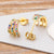 Multi-style Cute Rainbow Zircon Heart Stud Earrings