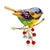 Multicolor Adorable Enamel Bird Brooch Pins