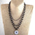 Multilayer Crystal Beads Chain Cross Necklace
