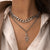 Multilayer Thick Chain with Snake Pendant Necklaces