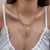 Multilayer Thick Choker Chain with Pearl and Heart Pendant Necklaces