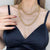 Multilayer Thick Choker Chain with Pearl and Heart Pendant Necklaces