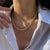 Multilayer Thick Choker Chain with Pearl and Heart Pendant Necklaces