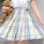 Checkered Summer High Waist Flounce Mini Skirts