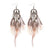 Natural Long Feather Dream Catcher Bohemian Earrings