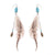Natural Long Feather Dream Catcher Bohemian Earrings