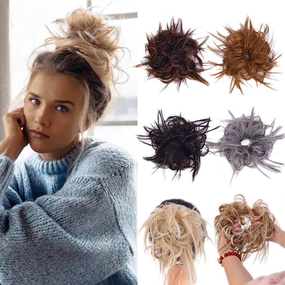 Natural Look Synthetic Messy Hair Bun Scrunchie Extension – Boots