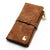 Nubuck Faux Leather Two Fold Zipper Wallet