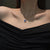 Ocean Blue Rhinestone Adorned Love Heart Pendant Necklaces