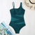 One Shoulder Hollow Out Mesh Bandage One-Piece Swimsuits