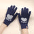 Outdoor Wind-proof Cat Paw Pattern Winter Touch Screen Gloves