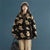 Oversized Hooded Bear Pattern Pullover Sweaters