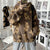 Oversized Hooded Bear Pattern Pullover Sweaters