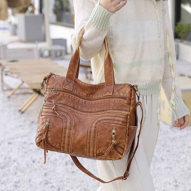 バッグ CHEVIGNON / suede leather shoulder bag CHUNTIAN Suede Tote Bag for Women Casual Work Tote Top