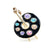 Painter's Palette Brooch Pin with Rhinestones