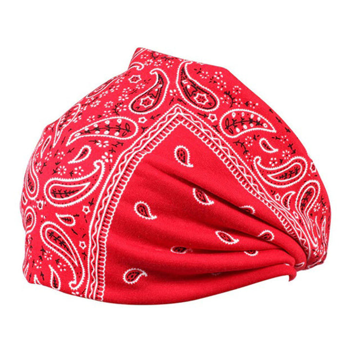 Paisley Pattern Elastic Wide Turban Headbands-Boots N Bags Heaven-Boots N Bags Heaven