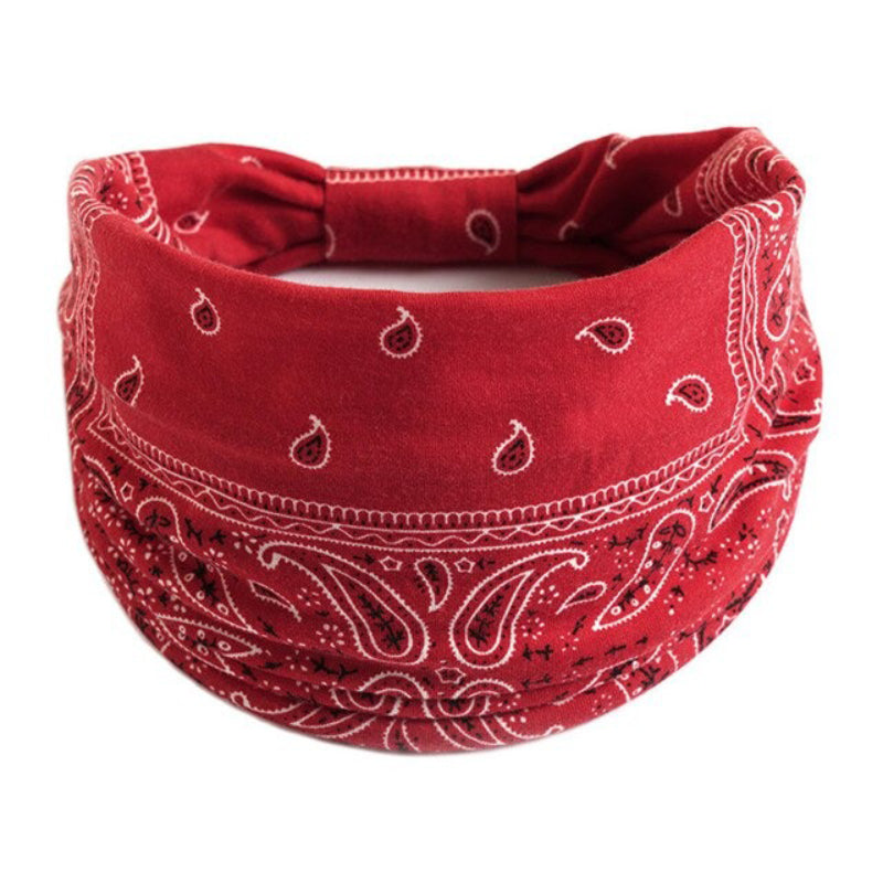Paisley Pattern Elastic Wide Turban Headbands-Boots N Bags Heaven-Boots N Bags Heaven