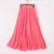 Pastel Color Elastic High Waist Pleated Maxi Skirts