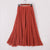 Pastel Color Elastic High Waist Pleated Maxi Skirts
