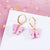 Pink and Very Peri Theme Geometric Drop Dangle Earrings