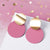 Pink and Very Peri Theme Geometric Drop Dangle Earrings