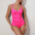 Vintage Style Tummy Control Push-up One-Piece Swimsuit