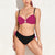 Plus-Size Brooch Bikini Set with Adjustable Drawstring Bottom
