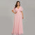 Plus Size Elegant Padded Bust Evening Gown