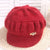 Plush Solid Colored Windproof Knitted Winter Hats with Chic Heart Charm