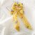Polka Dot Floral Printed Ribbon Bow Hair Tie Scrunchies