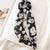 Polka Dot and Floral Print Elastic Bow Hair Tie Scrunchies