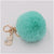 Pompom Fur Ball Cat With Pearl Tail Keychain