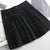 Preppy Style Knitted A-Line Thick Pleated Mini Skirts