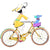 Pretty Girl Riding Bicycle with Dog Enamel Brooch Pins