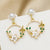Pretty and Sweet Floral Rhinestone Stud Earrings