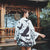 Printed Open-Front Japanese Kimono-Inspired Top