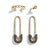 Punk Crystals Safety Pin Stud Earrings Set