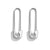 Punk Crystals Safety Pin Stud Earrings Set