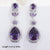 Purple Theme Water Drop Rhinestone Earrings Collection