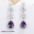 Purple Theme Water Drop Rhinestone Earrings Collection