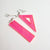 Quirky Asymmetrical Triangle and Straight Ruler Drop Earrings