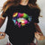 Rainbow Lip and Butterfly Print T-Shirt