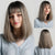 Realistic Short and Straight Ombre Blonde Hair Wigs with Bangs